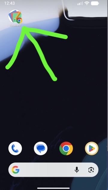 NoteBlend icon on the Android home screen